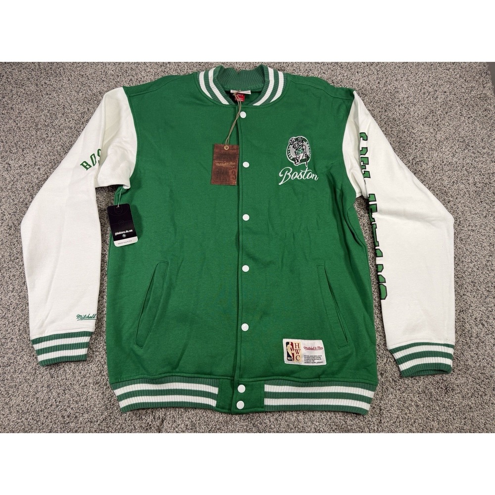 Boston Celtics Jacket Mens MEDIUM TALL‎ Mitchell & Ness Varsity Basketball NWT